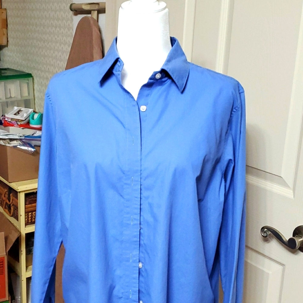 Soft solid blue dress shirt